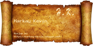 Harkay Kevin névjegykártya